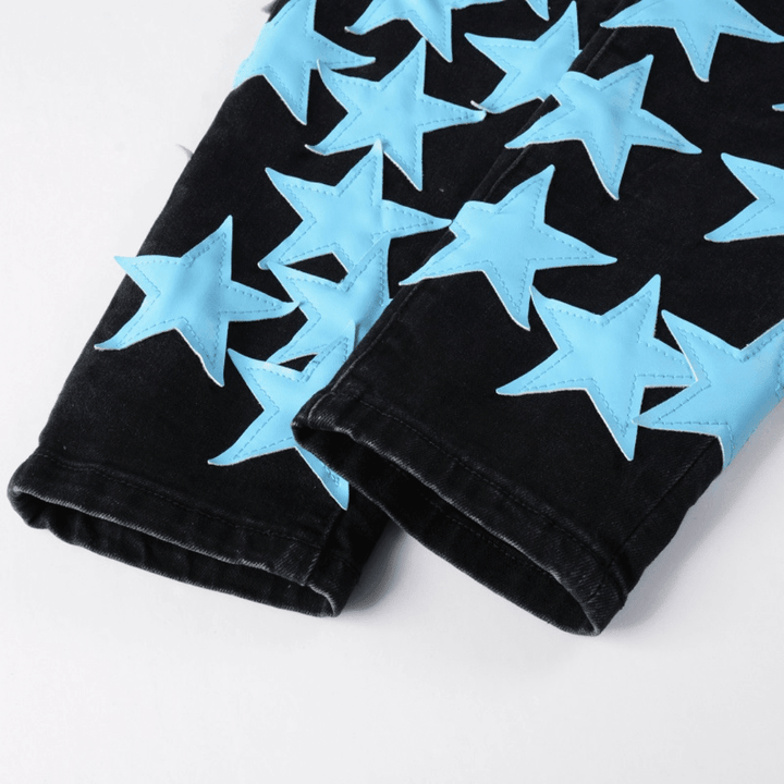 Amr Blue Star Patch Jeans - Novell "Fashion"