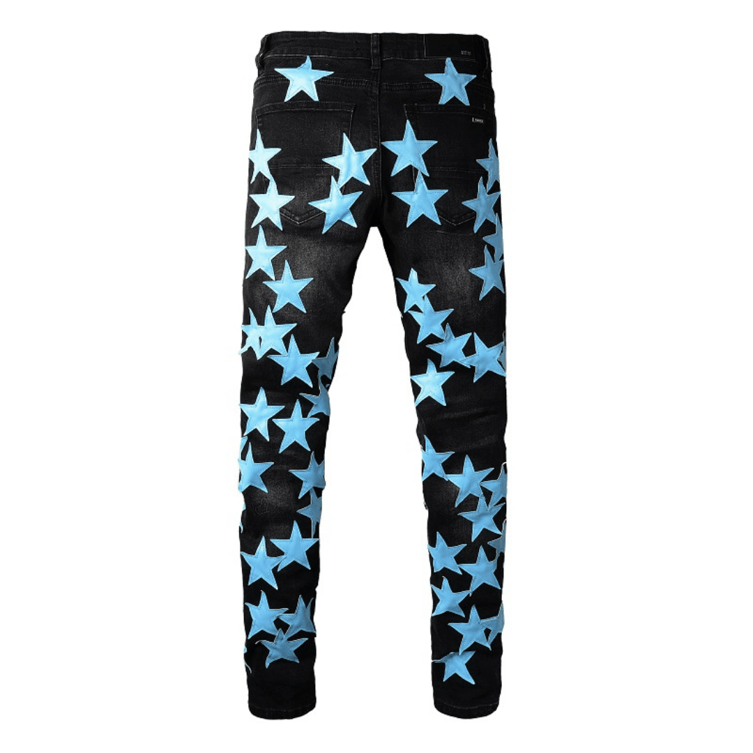 Amr Blue Star Patch Jeans - Novell "Fashion"