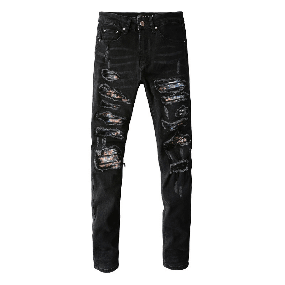 Amr Camo Patch Jeans - Novell "Fashion"