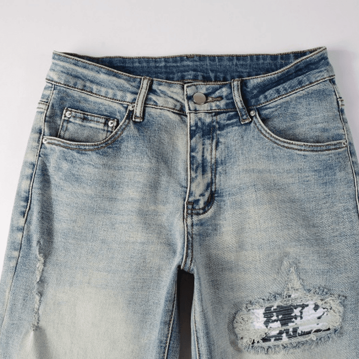 Amr Gradient Camo Patch Jeans - Novell "Fashion"
