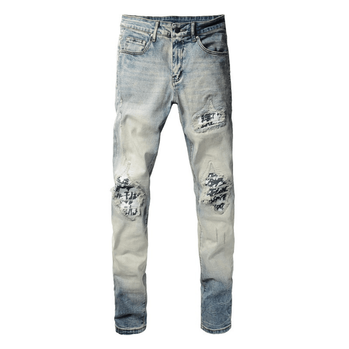 Amr Gradient Camo Patch Jeans - Novell "Fashion"
