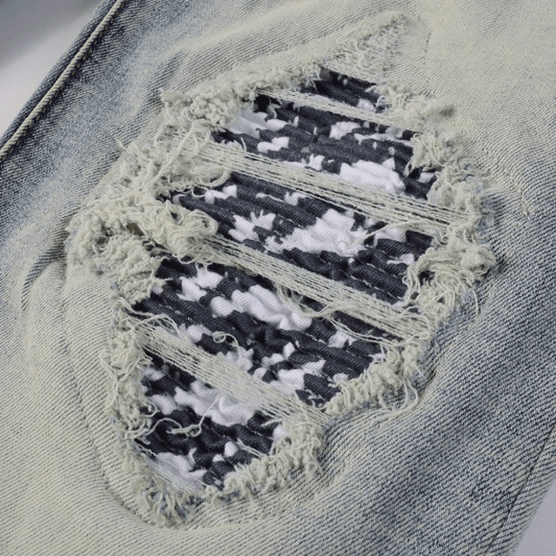 Amr Gradient Camo Patch Jeans - Novell "Fashion"
