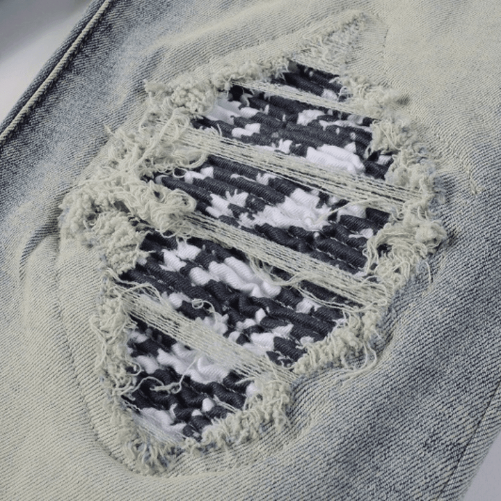 Amr Gradient Camo Patch Jeans - Novell "Fashion"