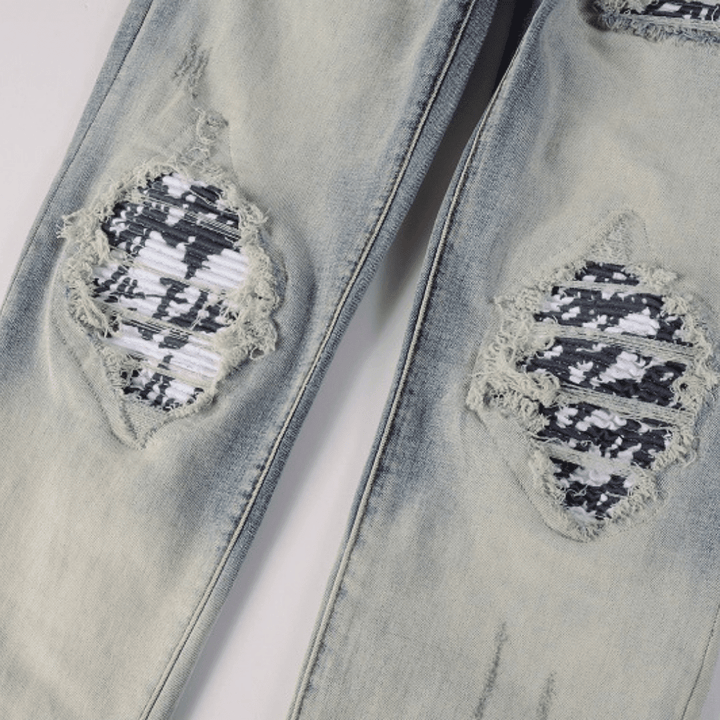 Amr Gradient Camo Patch Jeans - Novell "Fashion"