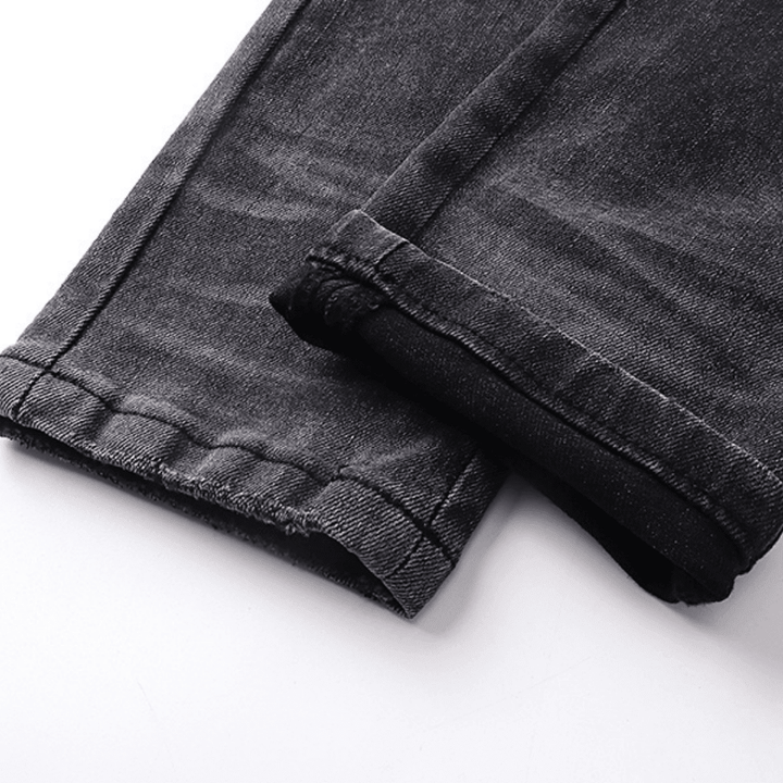Amr Grey Staggered Logo Jeans - Novell "Fashion"