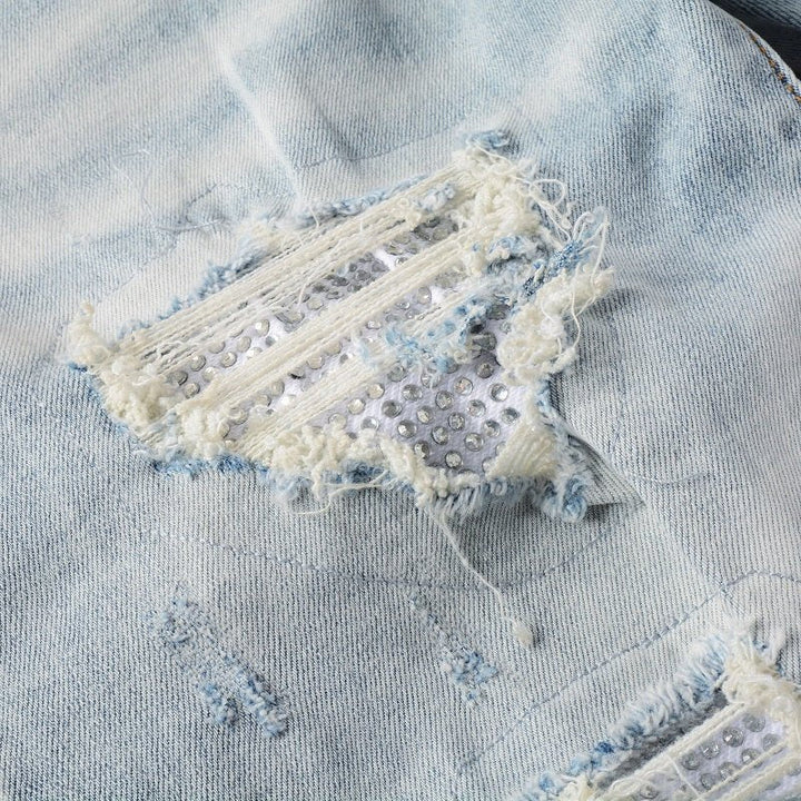 Amr Light Blue Patch Jeans - Novell "Fashion"