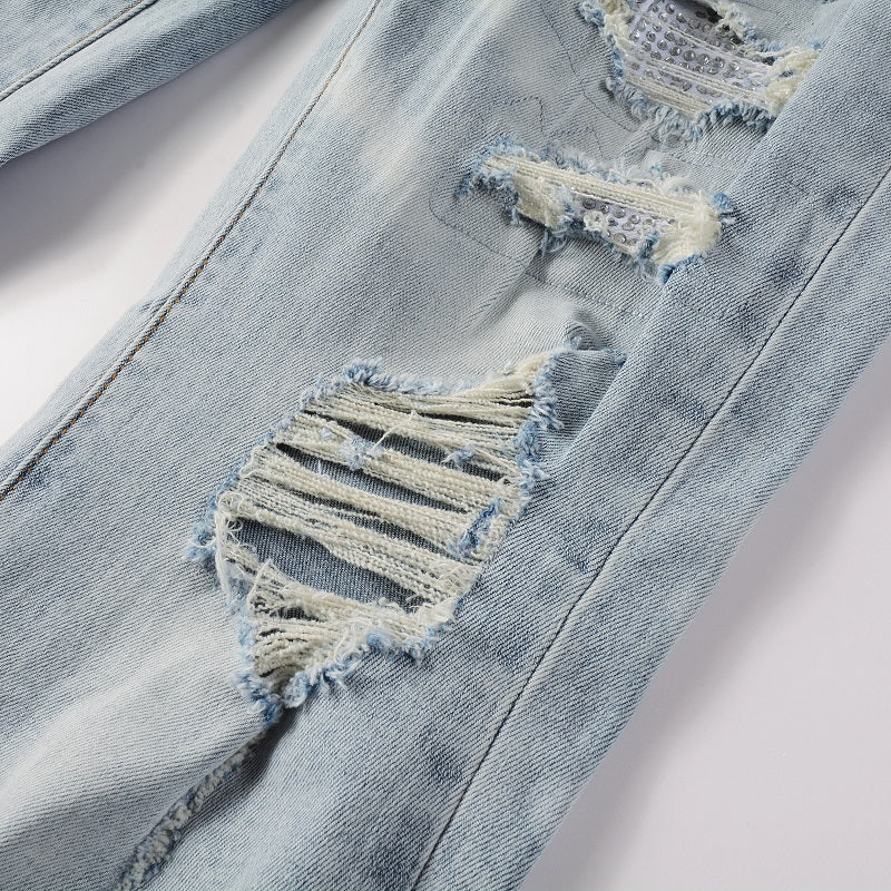 Amr Light Blue Patch Jeans - Novell "Fashion"