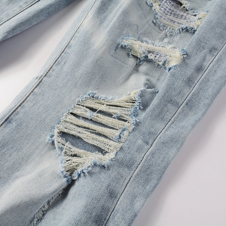 Amr Light Blue Patch Jeans - Novell "Fashion"