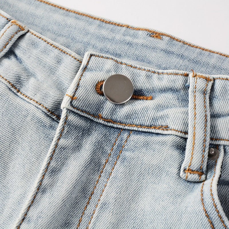 Amr Light Blue Patch Jeans - Novell "Fashion"