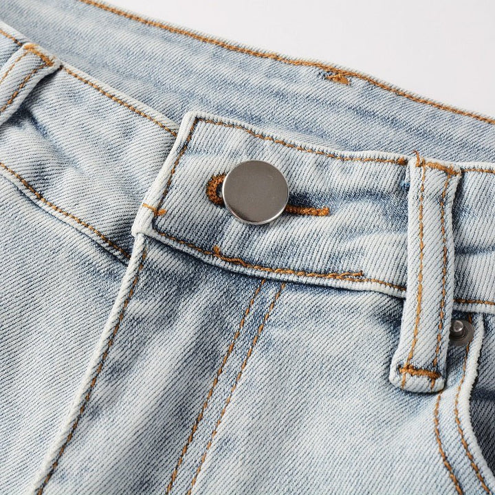 Amr Light Blue Patch Jeans - Novell "Fashion"