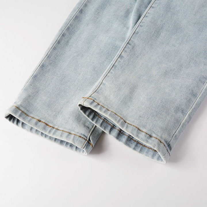 Amr Light Blue Patch Jeans - Novell "Fashion"
