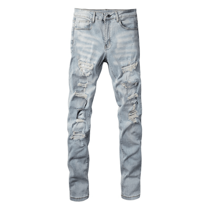 Amr Light Blue Patch Jeans - Novell "Fashion"