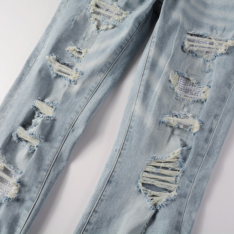 Amr Light Blue Patch Jeans - Novell "Fashion"