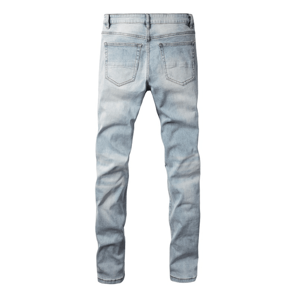 Amr Light Blue Patch Jeans - Novell "Fashion"