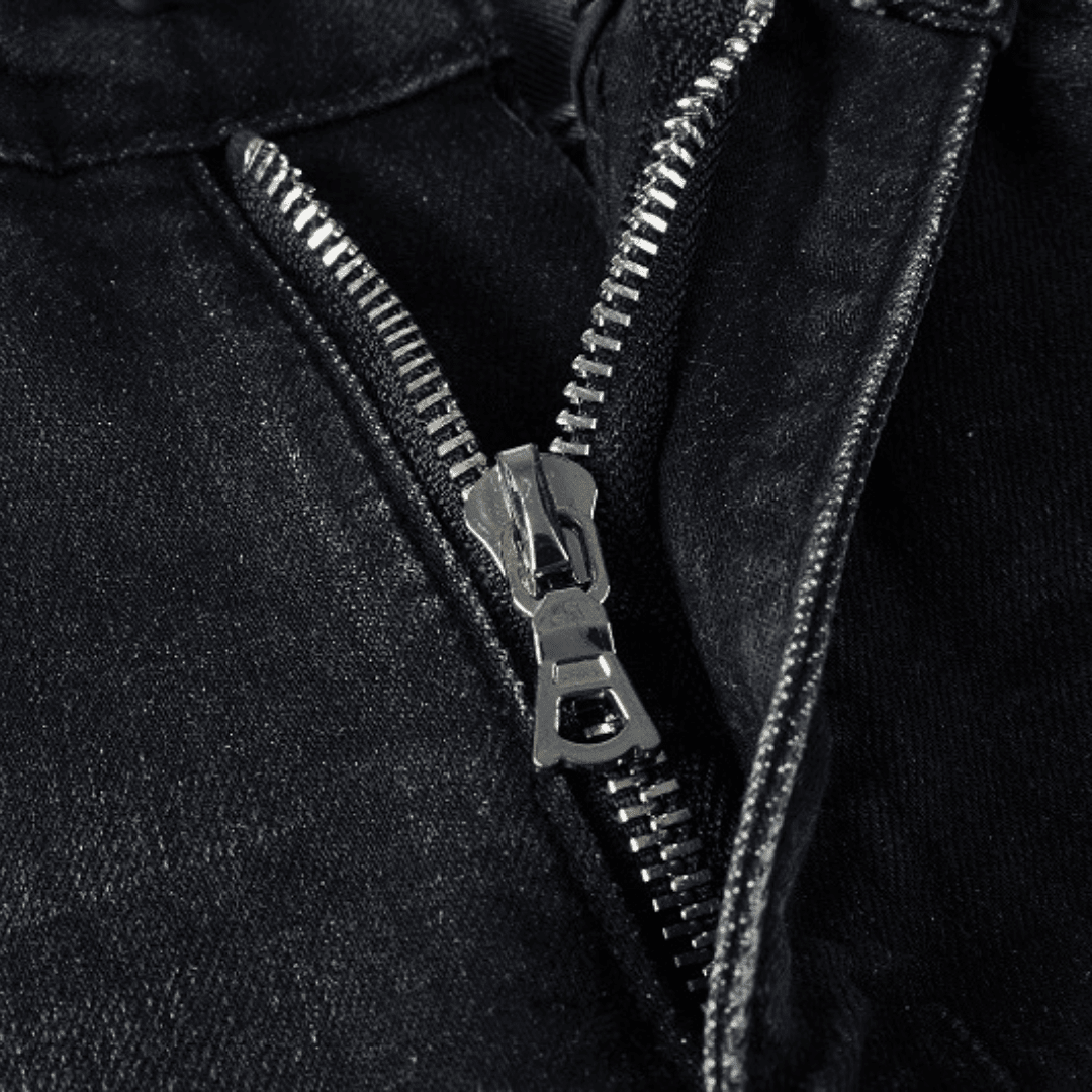 Amr Logo Distressed Black Jeans - Novell "Fashion"