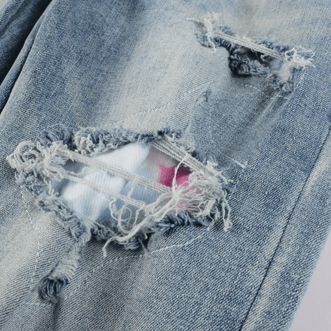 Amr Logo Distressed Jeans - Novell "Fashion"