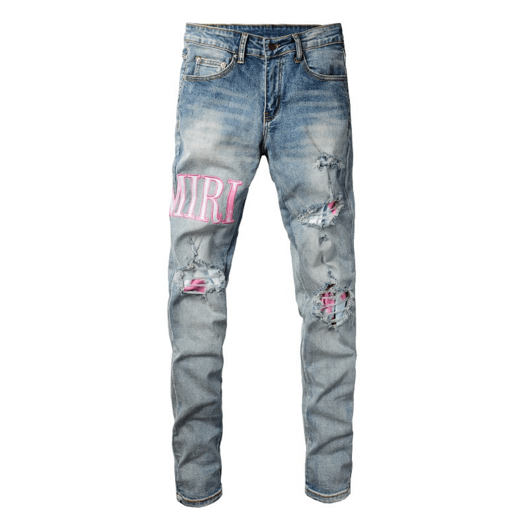 Amr Logo Distressed Jeans - Novell "Fashion"