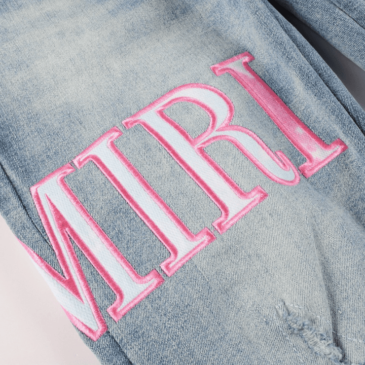 Amr Logo Distressed Jeans - Novell "Fashion"
