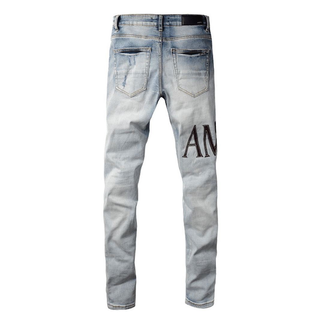 Amr Logo Distressed Jeans - Novell "Fashion"