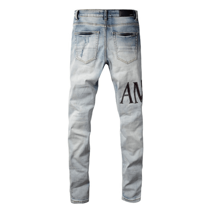 Amr Logo Distressed Jeans - Novell "Fashion"