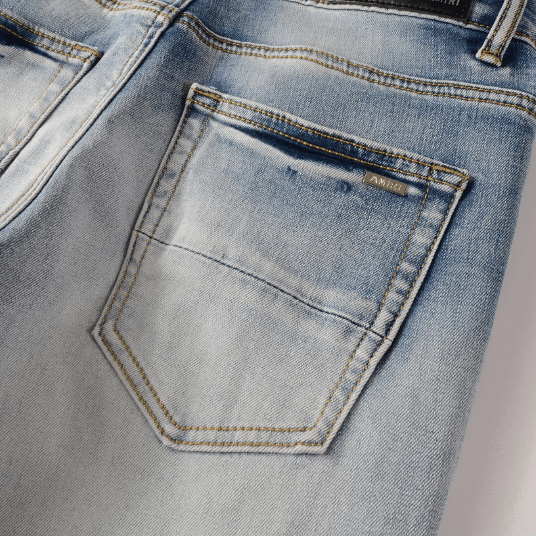 Amr Logo Distressed Jeans - Novell "Fashion"