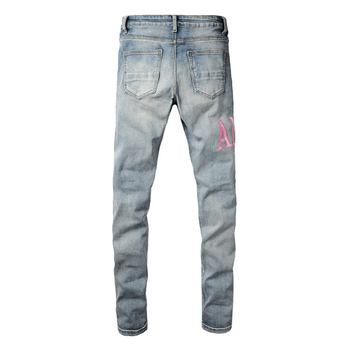 Amr Logo Distressed Jeans - Novell "Fashion"
