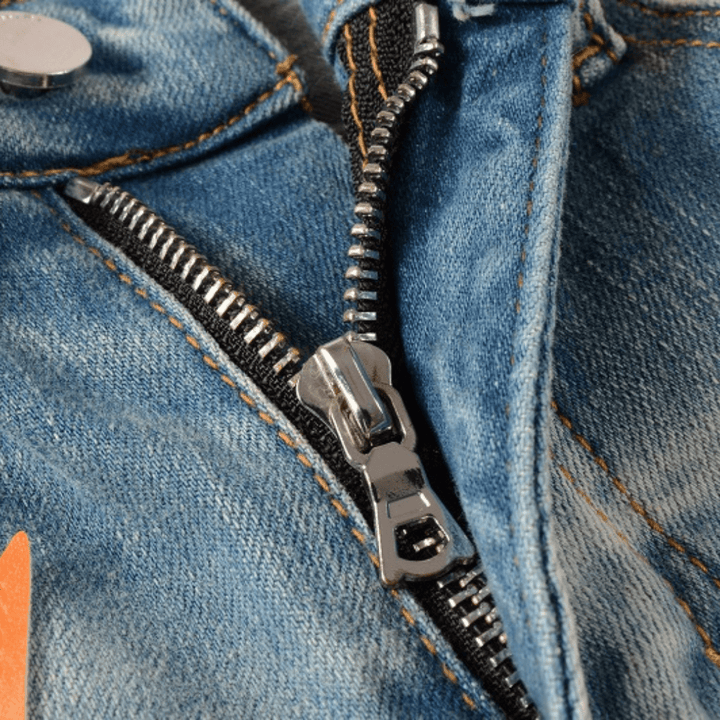 Amr Orange Star Patch Jeans - Novell "Fashion"