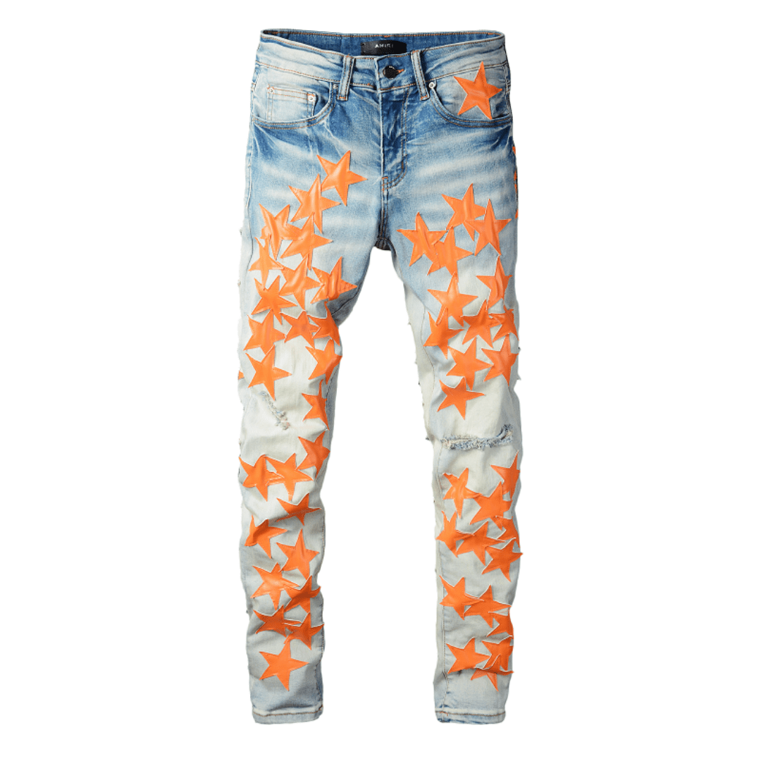 Amr Orange Star Patch Jeans - Novell "Fashion"