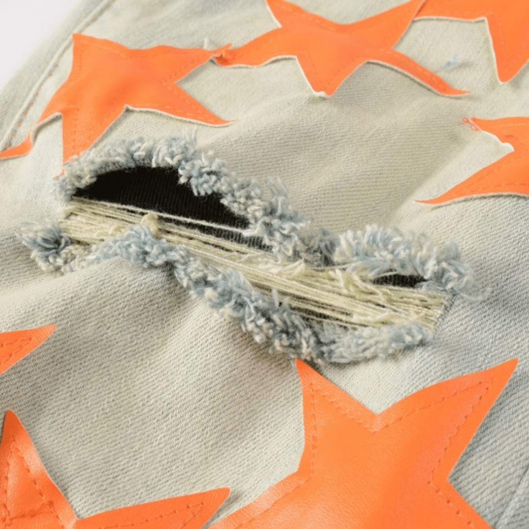 Amr Orange Star Patch Jeans - Novell "Fashion"