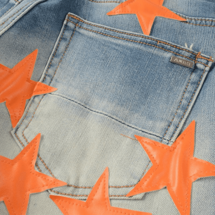 Amr Orange Star Patch Jeans - Novell "Fashion"