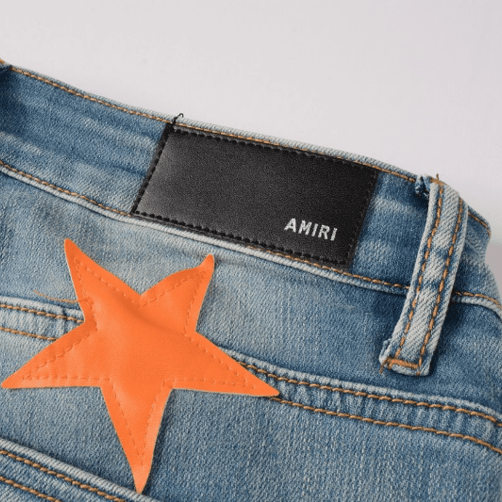 Amr Orange Star Patch Jeans - Novell "Fashion"