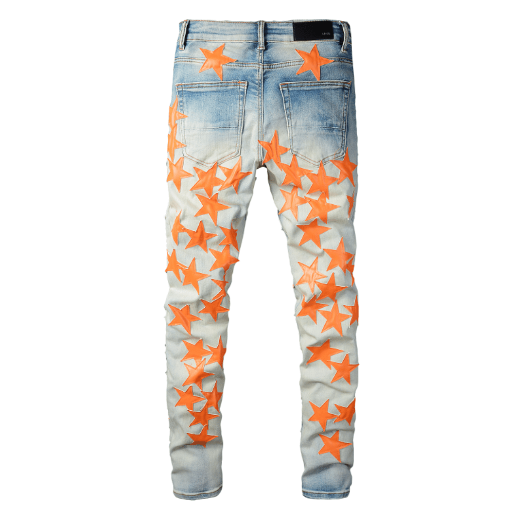 Amr Orange Star Patch Jeans - Novell "Fashion"
