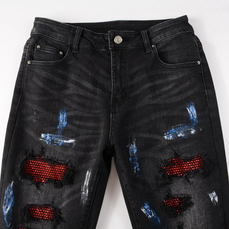 Amr Paint Diamonds Black Jeans - Novell "Fashion"