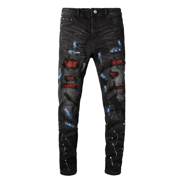 Amr Paint Diamonds Black Jeans - Novell "Fashion"