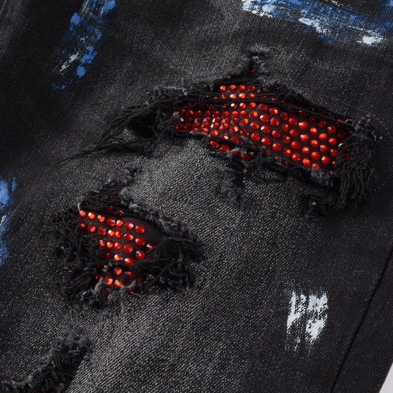 Amr Paint Diamonds Black Jeans - Novell "Fashion"
