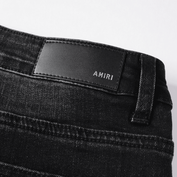 Amr Paint Drip Distressed Black Jeans - Novell "Fashion"