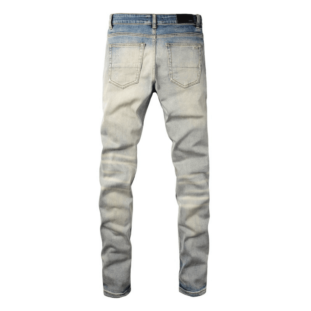 Amr Patch Distressed Jeans - Novell "Fashion"