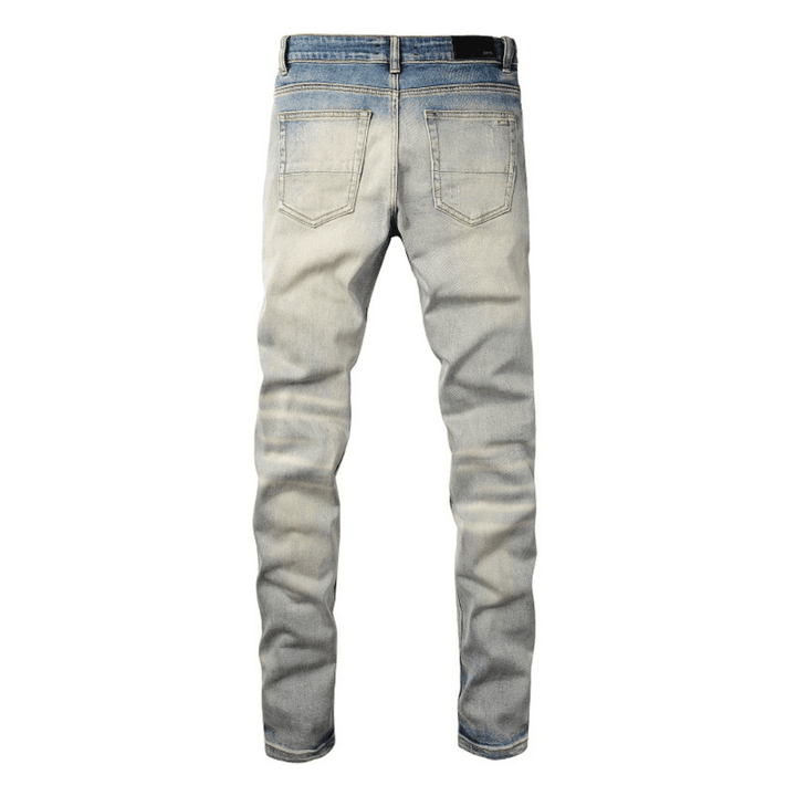 Amr Patch Distressed Jeans - Novell "Fashion"