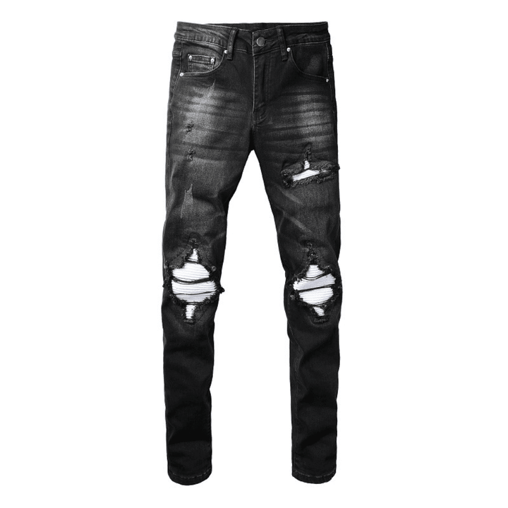 Amr White Patch Jeans - Novell "Fashion"