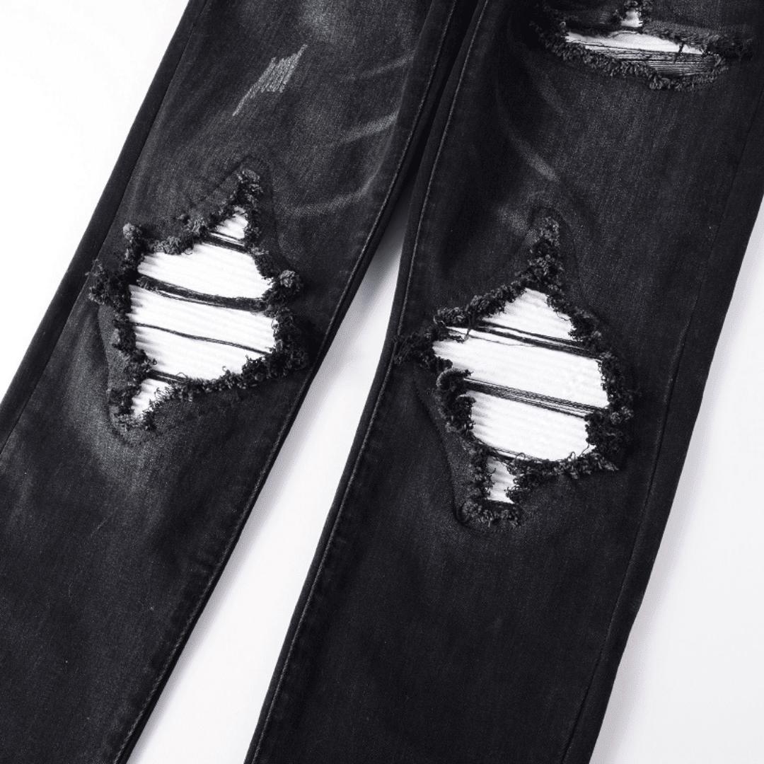 Amr White Patch Jeans - Novell "Fashion"