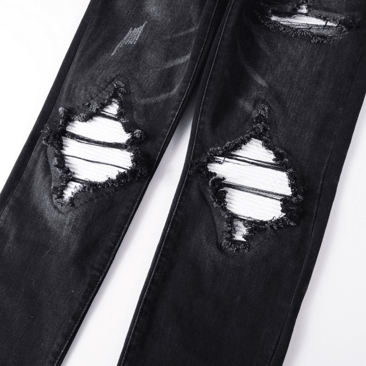 Amr White Patch Jeans - Novell "Fashion"