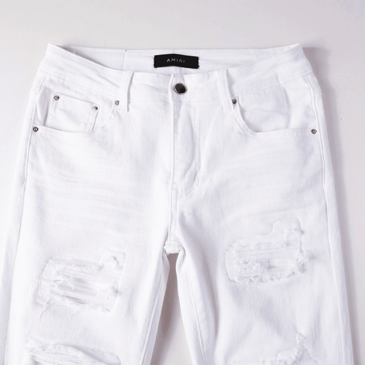 Amr White Ripped Jeans - Novell "Fashion"