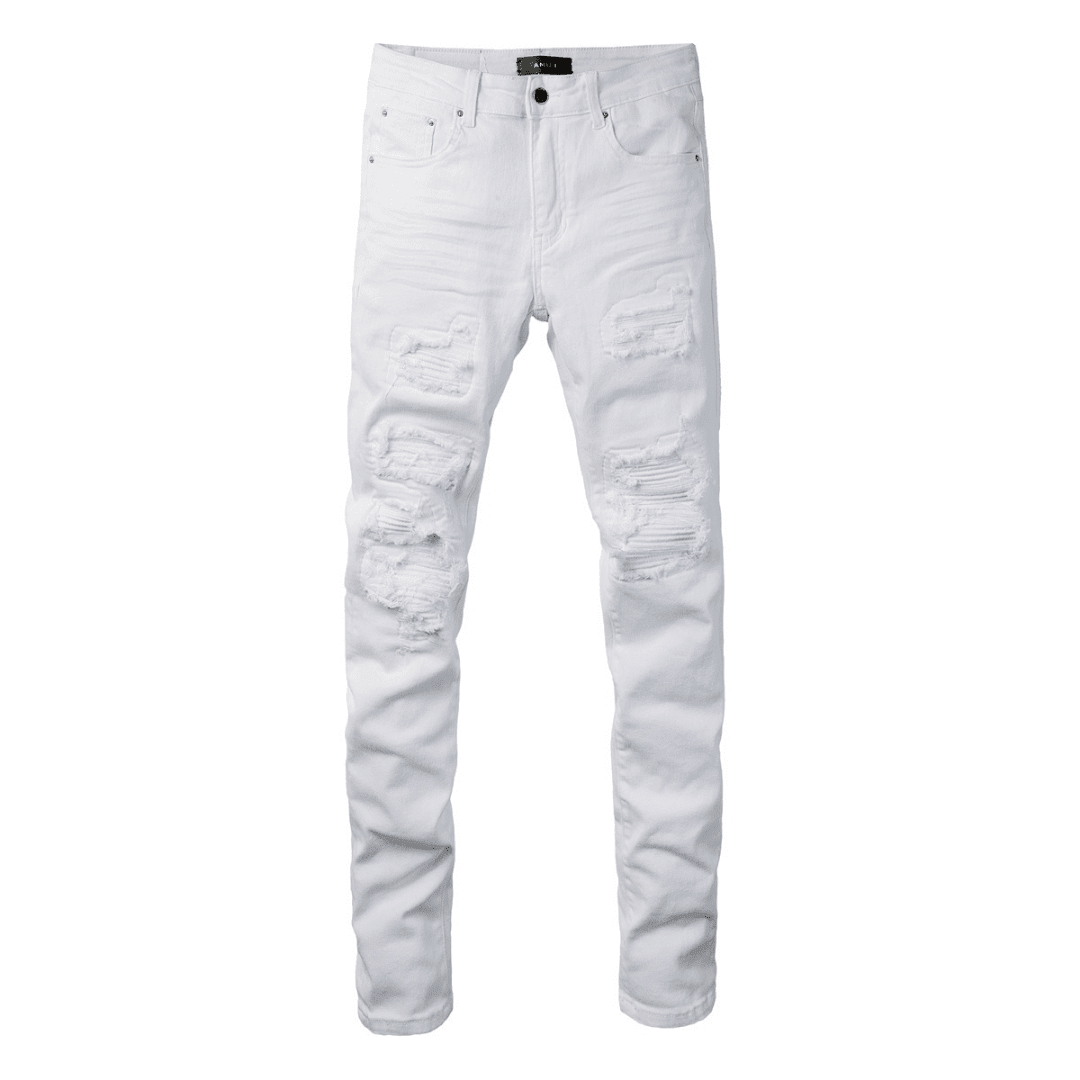 Amr White Ripped Jeans - Novell "Fashion"