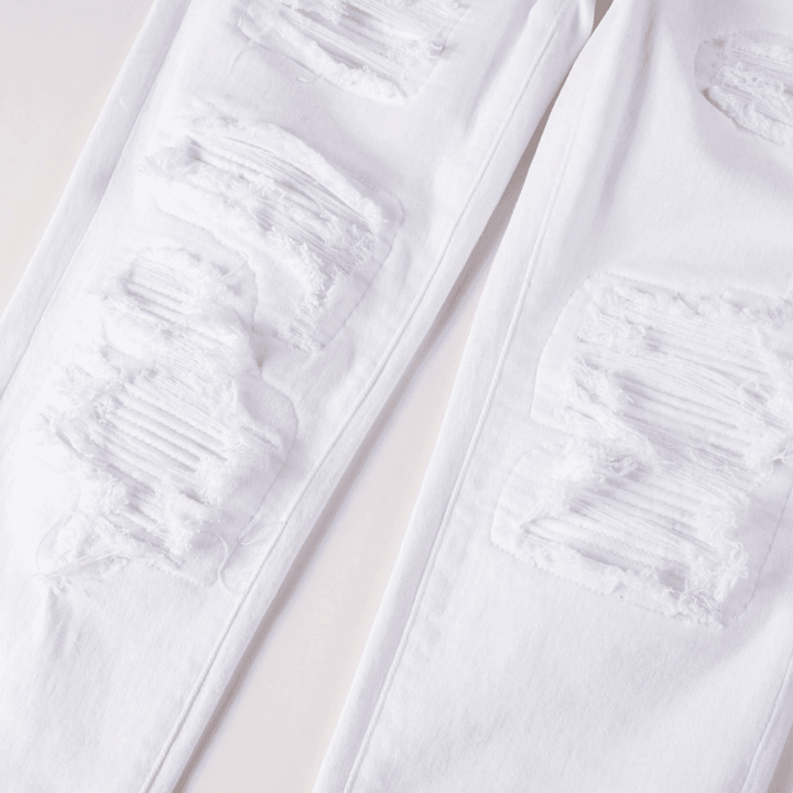 Amr White Ripped Jeans - Novell "Fashion"
