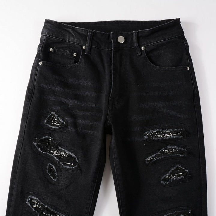 Amr Zebra Bandana Black Jeans - Novell "Fashion"