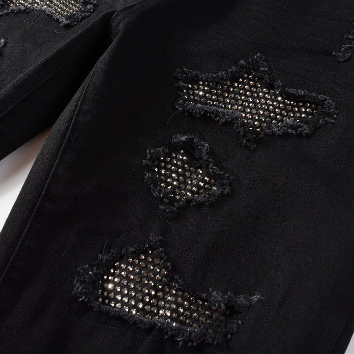 Amr Full Black Diamonds Jeans - BabyLuxee.de