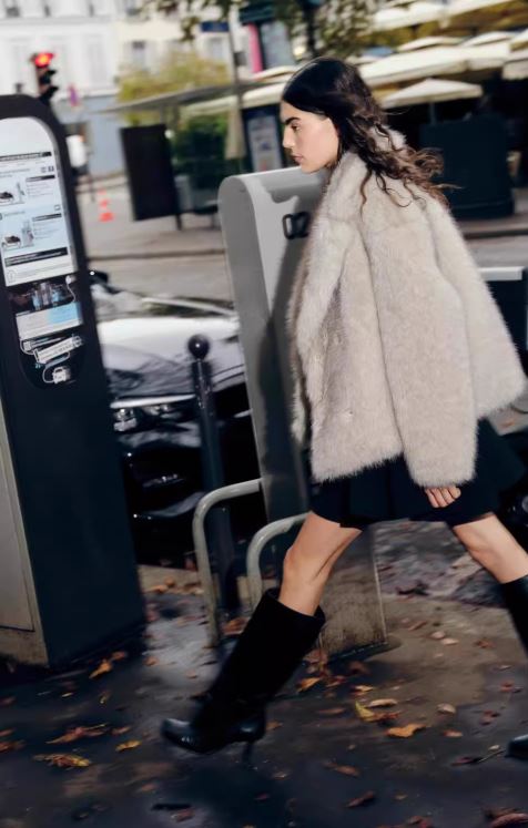 Virale Kunstfelljacke