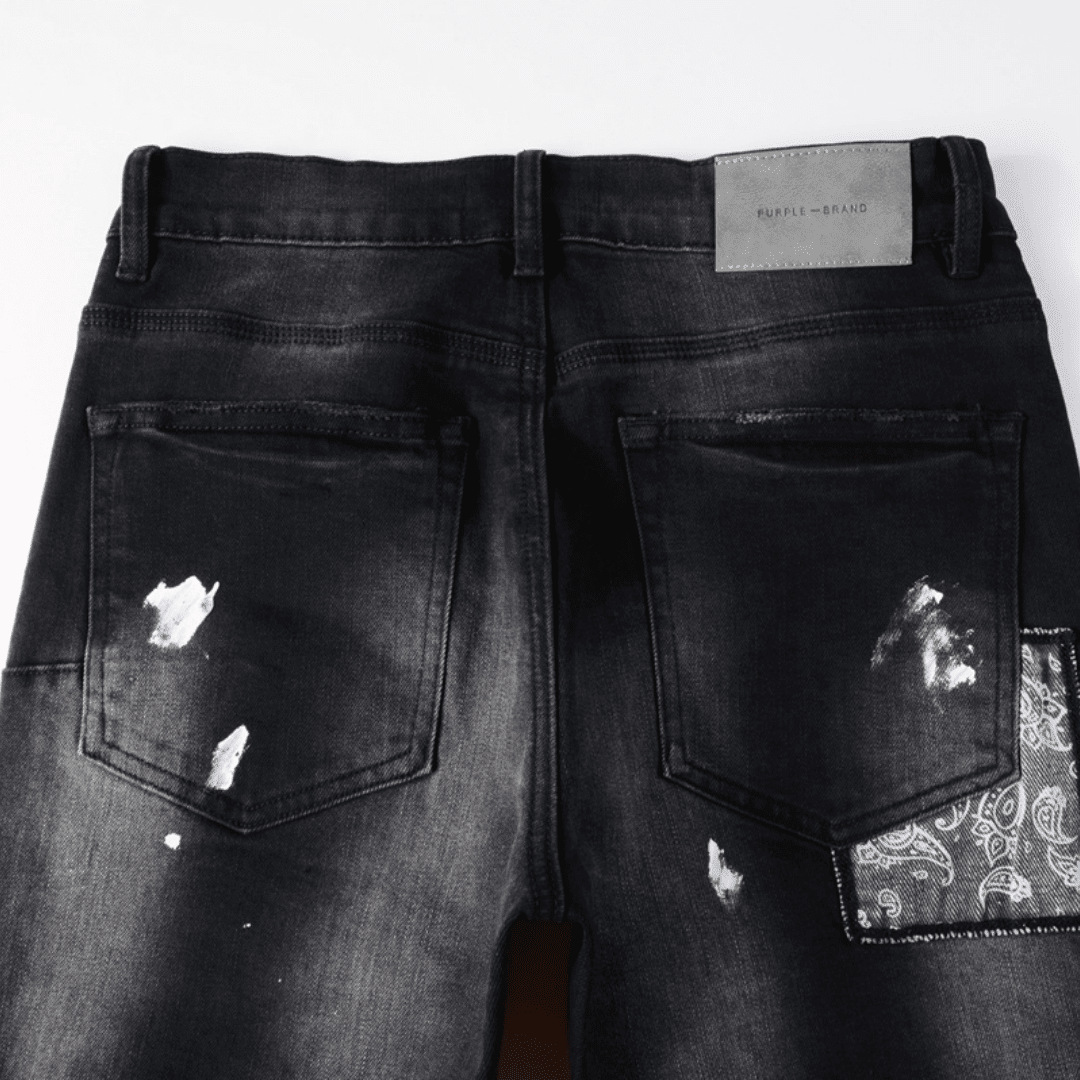 Purple Bandana Black Jeans - Novell "Fashion"