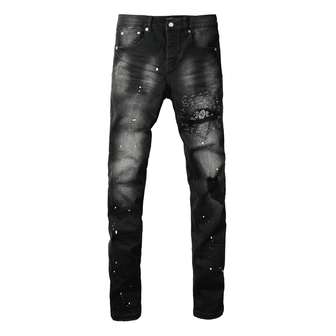 Purple Bandana Black Jeans - Novell "Fashion"