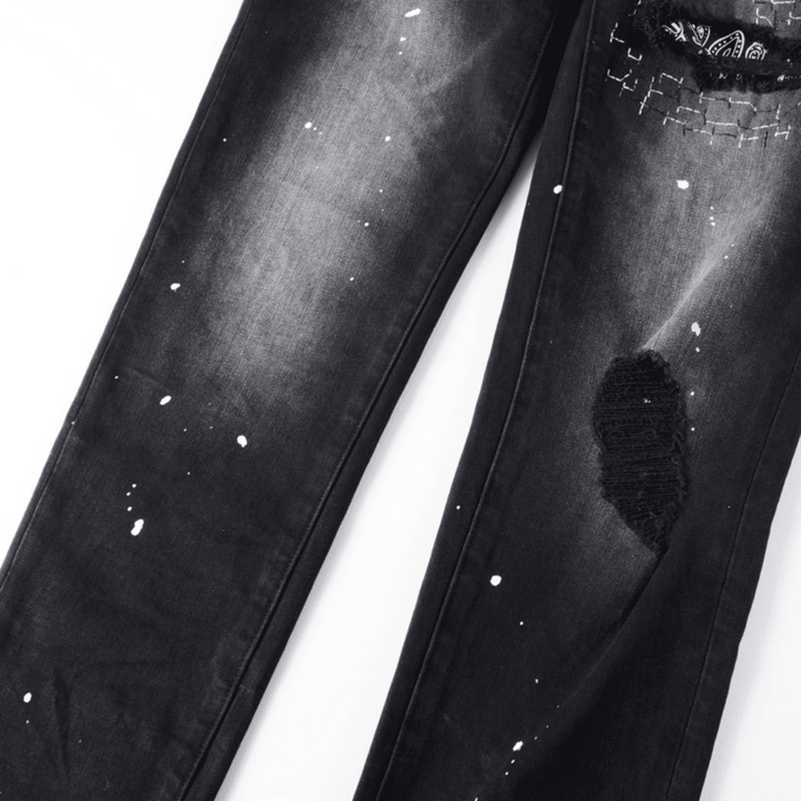 Purple Bandana Black Jeans - Novell "Fashion"